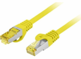 Lanberg Patchcord cat.6a S/FTP LSZH CU 0,25m žlutý fluke