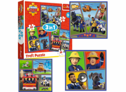 Trefl Puzzle 3v1 Hasič Sam Day