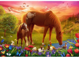 Trefl Puzzle 500 dílků Koně na louce