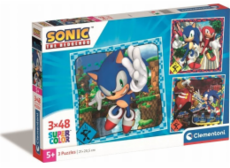 Clementoni Puzzle 3x48 dílků Sonic