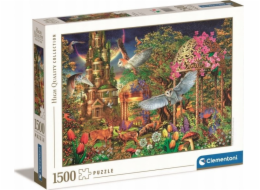 Clementoni Puzzle s motivem lesní fantasy zahrady, 1500 dílků