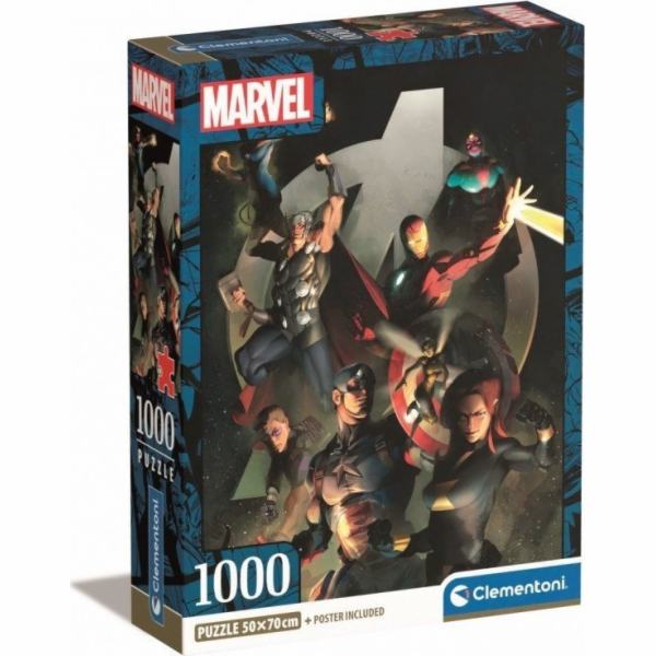 Clementoni Puzzle 1000 dílků Kompaktní Marvel The Avengers