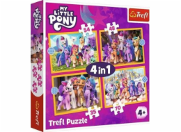 Trefl Puzzle 4v1 Seznamte se s poníky