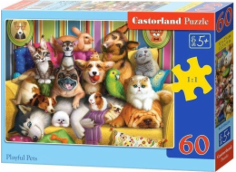 Castor Puzzle 60 dílků Šťastná zvířata