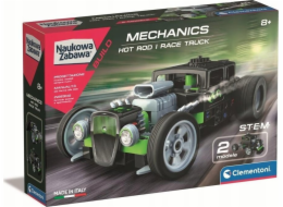 Clementoni Stavebnice mechanické laboratoře - Hot Rod a závodní truck