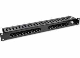 Qoltec Organizér kabelů pro 19" rackové skříně | 24 portů | 1U
