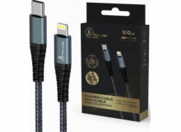 Extralink Kabel Smart Life s konektorem USB-C na USB-C, 1,2 m, černý