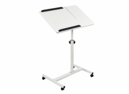 Mobilní stojan na psací stůl/notebook Maclean, bílý, výškově nastavitelný 59-89 cm, max. 30 kg , MC-121 W