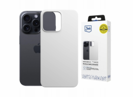 3MK Silikonový kryt Hardy MagSilicone pro Apple iPhone 15 Pro, stříbrný