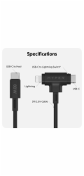 Hyper kábel HyperJuice USB-C/Lightning Hybrid Silicone Cable 1.5m - Black