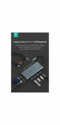Devia USB-C Hub Leopard řady 11-in-1 - Deep Gray