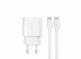 iStores by Epico 20W PD Charger Bundle s USB-C to USB-C kabel 1.2m - bílá