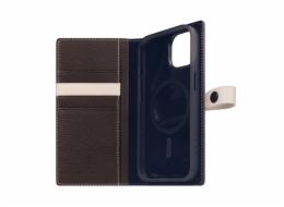 SLG Design pouzdro D8 Magsafe Hybrid Full Grain Leather pro iPhone 15 - Brown Cream
