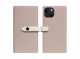 SLG Design pouzdro D8 Magsafe Hybrid Full Grain Leather pro iPhone 15 - Light Cream