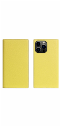 SLG Design pouzdro D8 Neon Full Grain Leather Diary pro iPhone 15 Pro - Lemon