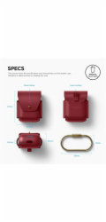 Elago Airpods Leather Case - Red
