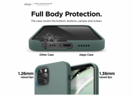 Elago kryt Silicone Case pro iPhone 12/12 Pro - Midnight Green