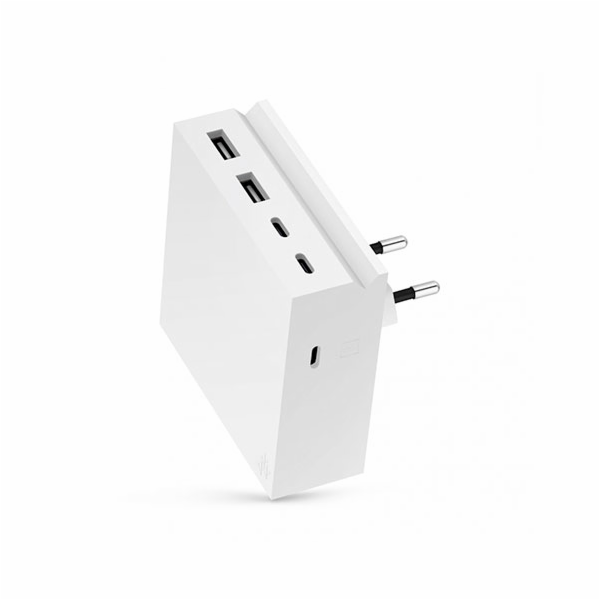 USBePower Hide PD 57W 5-in-1 wall charger - White