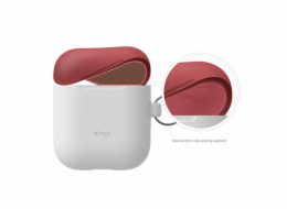 Elago Airpods Silicone Duo Hang Case - NightGlow/Italian Rose, Coral Blue