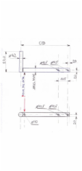 CSAT KBV500+2Z5M konzola na stožár délka 22cm - odsazení 50cm