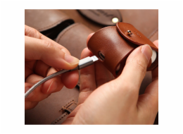 Elago Airpods Leather Case - Black