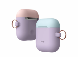 Elago Airpods Silicone Duo Hang Case - Lavender/Pink, Pastel Blue