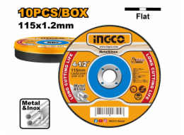 Ingco MCD121155 Kotouč řezný kov 115x1,2x22,2mm, sada 10ks