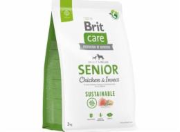 BRIT Care Dog Sustainable Senior Chicken & Insect - dry dog food - 3 kg