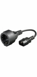 Manhattan Power Cable Manhattan Power Adapter IEC320 C14 to Schuko F Socket 23cm