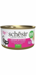 SCHESIR Chicken with ham in jelly - mokré krmivo pro kočky - 70g