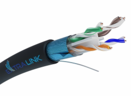 Extralink CAT6 FTP (F/UTP) síťový kabel V2 venkovní kroucený pár 50M