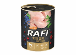Dolina Noteci Rafi Mokré krmivo pro psy s křepelkami, borůvkami a brusinkami - 800g