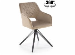 NENURODYTA_V JÍDELNÍ ŽIDLE K535 MATNÁ BÉŽOVÁ 57X60X86