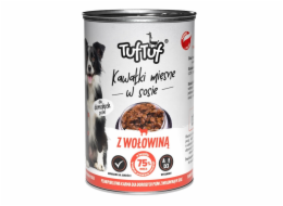 TUF TUF Meaty chunks with beef - vlhké krmivo pro psy - 1250g
