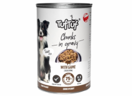 TUF TUF Meaty chunks with game - vlhké krmivo pro psy - 1250g