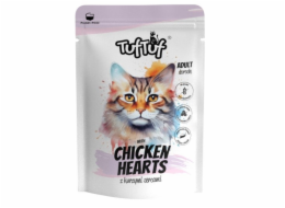 TUF TUF with chicken hearts - mokré krmivo pro kočky - 100g