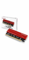 AXAGON PCEM2-S, PCIe x16 - M.2 NVMe M-key slot adaptér, kovový kryt pro pasivní chlazení