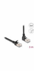 Patch kabel RJ-45 Cat.6a S/FTP, Slim 90° úhlový