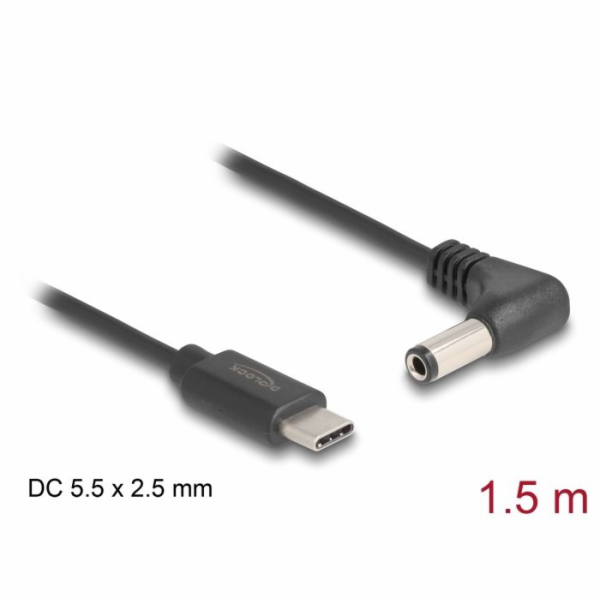 Delock Napájecí kabel z konektoru USB Type-C™ na stejnosm...