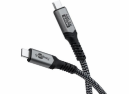Goobay Kabel USB-C™ s textilním krytem, USB4™, 240 W, 40 Gb/s, Power Delivery, 1 m - Délka kabelu 1 m