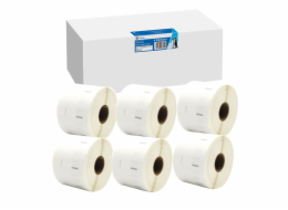 6x G&G Etiketten 32mm x 57mm sw- komp. m. Dymo 11354/ s0722540