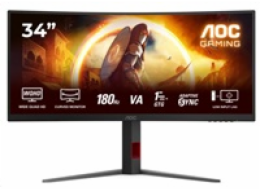 AOC MT 34" CU34G4 - 3440x1440,VA,180Hz,2xHDMI,DP,Pivot,Zakřivený