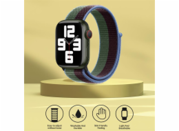 Deví řemínek Nylon Braided Two-Tone Loop pro Apple Watch 40/41/42mm - Eucalyptus Green