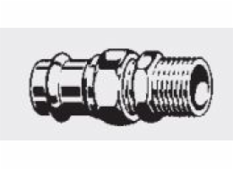 Vsuvka Viega Union vnější závit 22 mm x 3/4 bronz (379414)