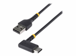 StarTech.com 6in (15cm) USB A to C Charging Cable Right Angle, Heavy Duty Fast Charge USB-C Cable, USB 2.0 A to Type-C, Durable and Rugged Aramid Fiber, 3A, S20/iPad/Pixel - High Quality Short USB Cha