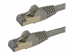 StarTech.com 2m CAT6A Ethernet Cable, 10 Gigabit Shielded Snagless RJ45 100W PoE Patch Cord, CAT 6A 10GbE STP Network Cable w/Strain Relief, Grey, Fluke Tested/UL Certified Wiring/TIA - Category 6A - 