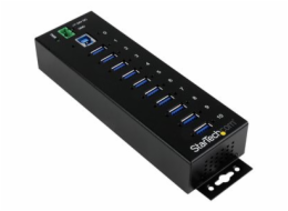 StarTech.com 10-Port USB 3.0 Hub - Metal Industrial USB-A Hub with ESD & Surge Protection - Din Rail, Wall or Desk Mountable - TAA Compliant USB Expander Hub (ST1030USBM) - Rozbocovac - 10 x SuperSpee