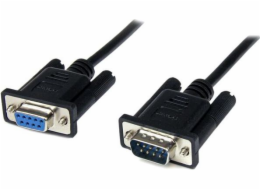 StarTech.com 1m Black DB9 RS232 Serial Null Modem Cable F/M - DB9 Male to Female - 9 pin Null Modem Cable - 1x DB9 (M), 1x DB9 (F), Black - Null modem kabel - DB-9 (F) do DB-9 (M) - 1 m - cerná - pro 