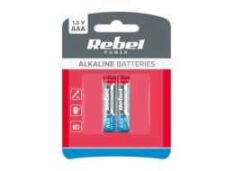 Baterie AAA (R03) alkalická REBEL Alkaline Power 2ks / blistr BAT0066B