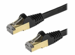 StarTech.com 3m CAT6A Ethernet Cable, 10 Gigabit Shielded Snagless RJ45 100W PoE Patch Cord, CAT 6A 10GbE STP Network Cable w/Strain Relief, Black, Fluke Tested/UL Certified Wiring/TIA - Category 6A -